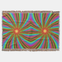 Neon-Spiral-Wirbel – Lebendiges Fraktal-Bewegungsd Decke