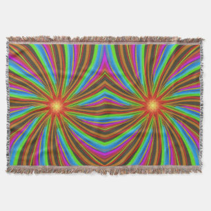 Neon-Spiral-Wirbel – Lebendiges Fraktal-Bewegungsd Decke