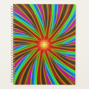 Neon-Spiral-Wirbel – Lebendiges Fraktal-Bewegungsd Planer