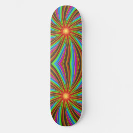 Neon-Spiral-Wirbel – Lebendiges Fraktal-Bewegungsd Skateboard