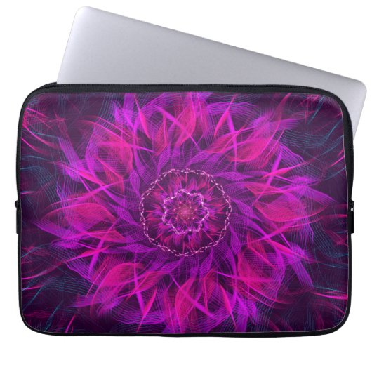Neon-Spirale Laptopschutzhülle (Vorderseite)