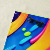 Neon Splash Abstrakt Art Magic Strandtuch (Beispiel)
