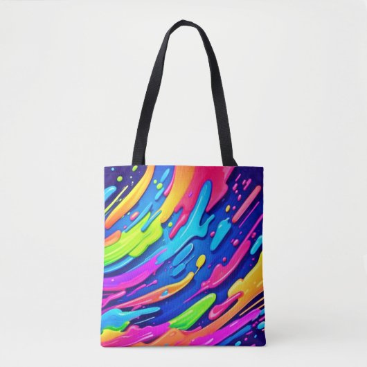 Neon Splash Abstrakt Art Magic Tasche (Vorderseite)