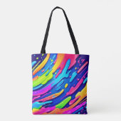 Neon Splash Abstrakt Art Magic Tasche (Rückseite)