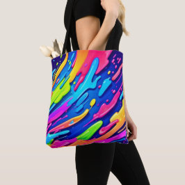 Neon Splash Abstrakt Art Magic Tasche