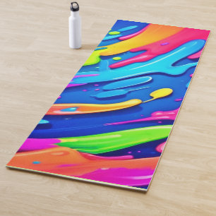 Neon Splash Abstrakt Art Magic Yogamatte