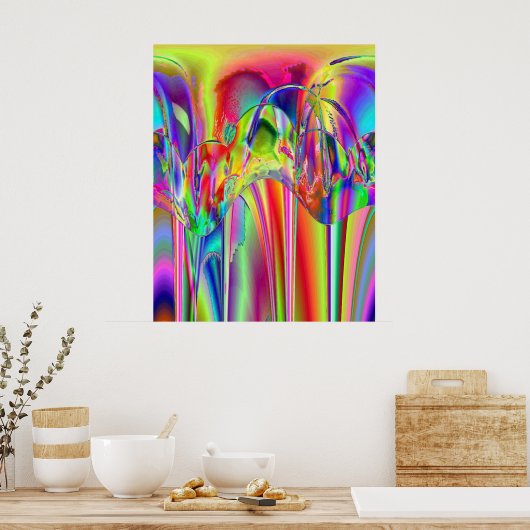 Neon Splash Poster (Küche)