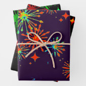 Neon Splash Wrapping Paper Geschenkpapier Set (Beispiel)