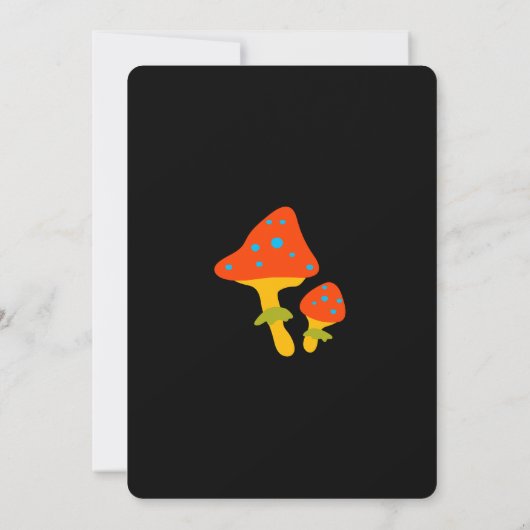 Neon Spooky Einladung zum ersten Geburtstag (Rückseite)