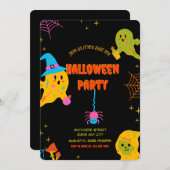 Neon Spooky Halloween-Party Einladung (Vorne/Hinten)