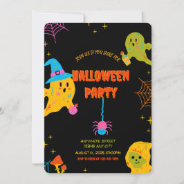 Neon Spooky Halloween-Party Einladung