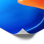 Neon Spritzer: Abstrakte und lebendige Kunst Poster (Ecke)