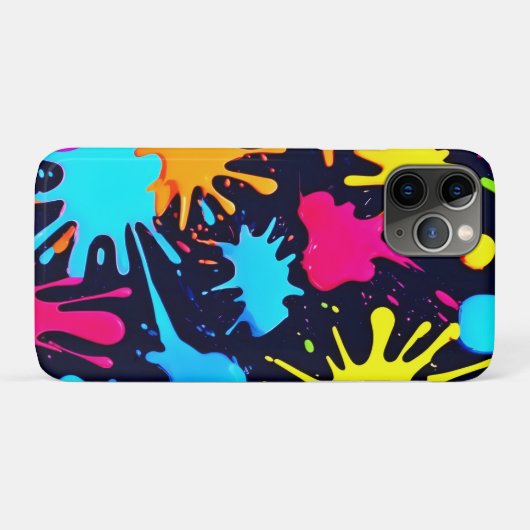 Neon Spritzer Art: Lebendiger Abstrakter Expressio Case-Mate iPhone Hülle (Rückseite (Horizontal))