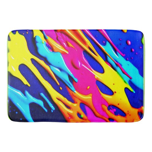 Neon Spritzer Design Badematte (Vorderseite)