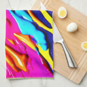 Neon Spritzer Design Geschirrtuch (Viertel Falte)