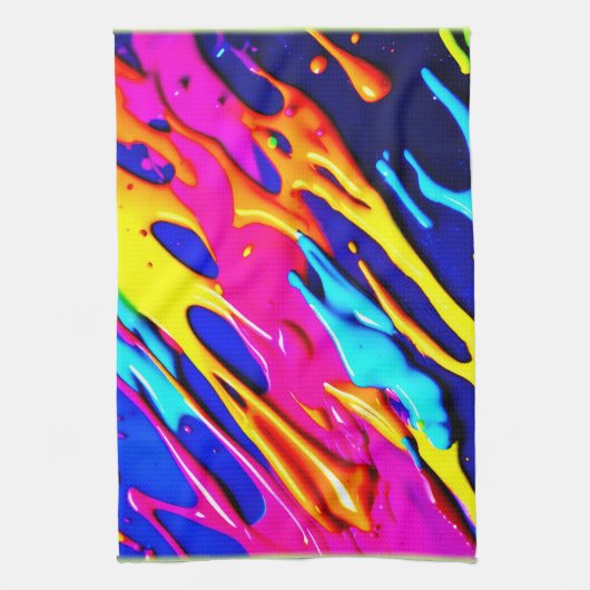 Neon Spritzer Design Geschirrtuch (Vertikal)