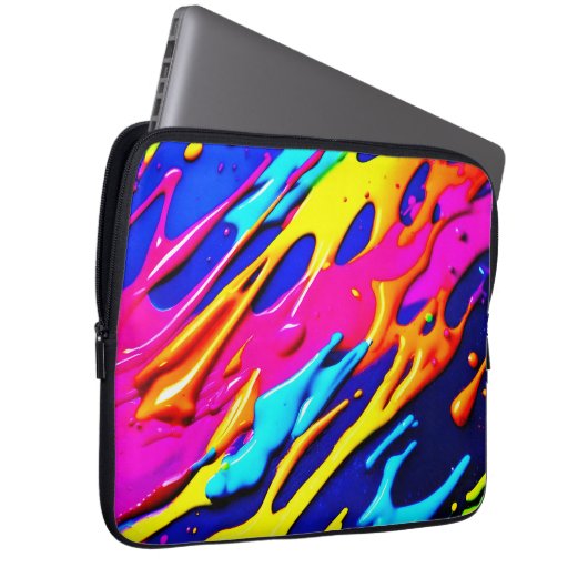 Neon Spritzer Design Laptopschutzhülle (Vorne Rechts)