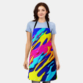 Neon Spritzer Design Schürze (Getragen)