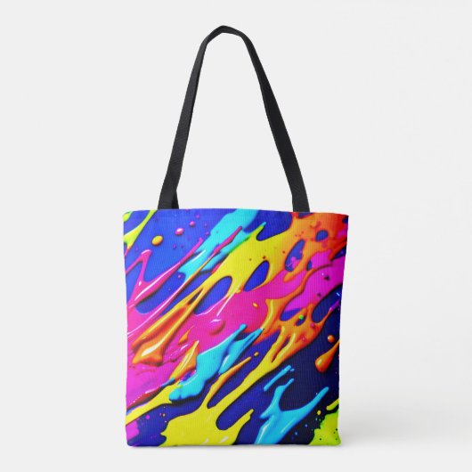 Neon Spritzer Design Tasche (Rückseite)