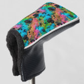Neon-Spritzer-Farbenexplosion Golf Headcover (3/4 Vorderseite)