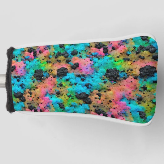 Neon-Spritzer-Farbenexplosion Golf Headcover (Vorderseite)
