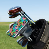 Neon-Spritzer-Farbenexplosion Golf Headcover (In Situ)