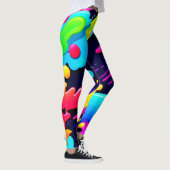 Neon Spritzer Flow Art Leggings (Rechts)
