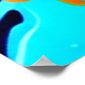 Neon Spritzer Flow Art Poster (Ecke)