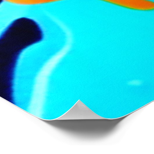 Neon Spritzer Flow Art Poster (Ecke)