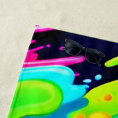 Neon Spritzer Flow Art Strandtuch (Beispiel)