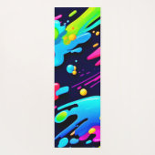 Neon Spritzer Flow Art Yogamatte (Rückseite)