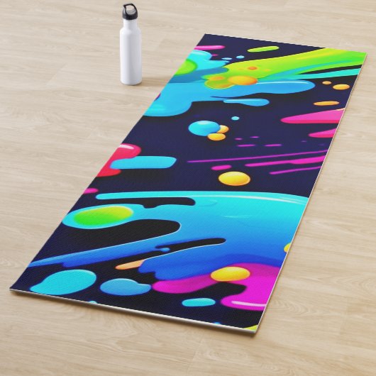 Neon Spritzer Flow Art Yogamatte (Beispiel)