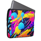 Neon Spritzer Paint Art Laptopschutzhülle (Vorne Rechts)
