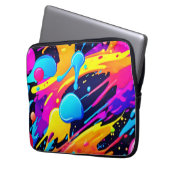 Neon Spritzer Paint Art Laptopschutzhülle (Vorderseite Links)