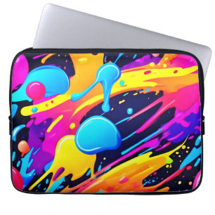 Neon Spritzer Paint Art Laptopschutzhülle