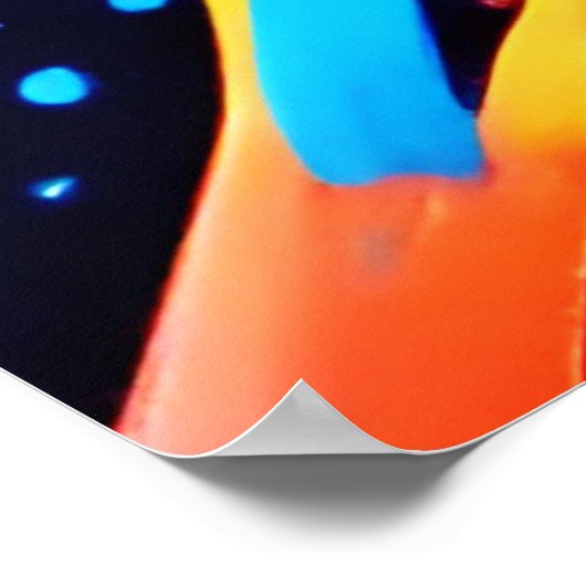 Neon Spritzer Paint Art Poster (Ecke)