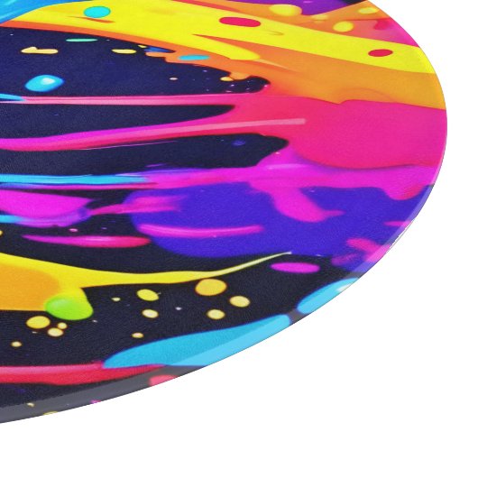 Neon Spritzer Paint Art Schneidebrett (Ecke)