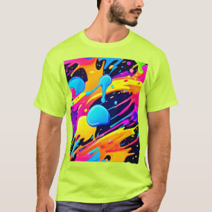 Neon Spritzer Paint Art T-Shirt