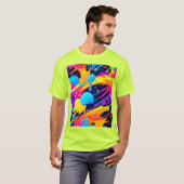 Neon Spritzer Paint Art T-Shirt (Vorne ganz)