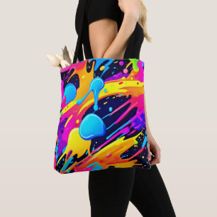 Neon Spritzer Paint Art Tasche
