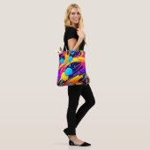 Neon Spritzer Paint Art Tasche (Am Model)