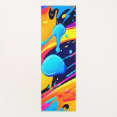 Neon Spritzer Paint Art Yogamatte (Vorderseite)