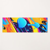 Neon Spritzer Paint Art Yogamatte (Vorderseite (Horizontal))