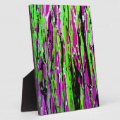 Neon Spritzer Paint Lila Green und Black Fotoplatte (Seite)