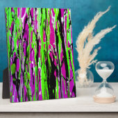 Neon Spritzer Paint Lila Green und Black Fotoplatte (Seite)