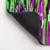 Neon Spritzer Paint Lila Green und Black Mousepad (Ecke)