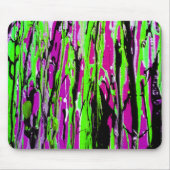 Neon Spritzer Paint Lila Green und Black Mousepad (Vorne)