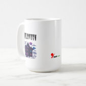Neon Spuk House - Retro Spooky Glow Kaffeetasse (Vorderseite Links)