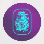 Neon Spy Fingerprint Stickers Etiketten (Design 1)