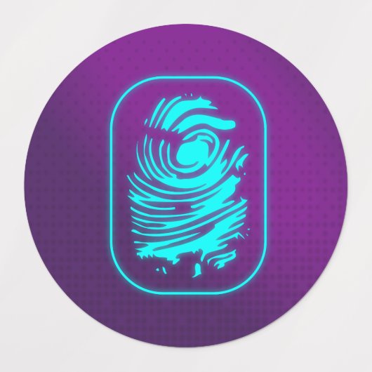 Neon Spy Fingerprint Stickers Etiketten (Design 1)